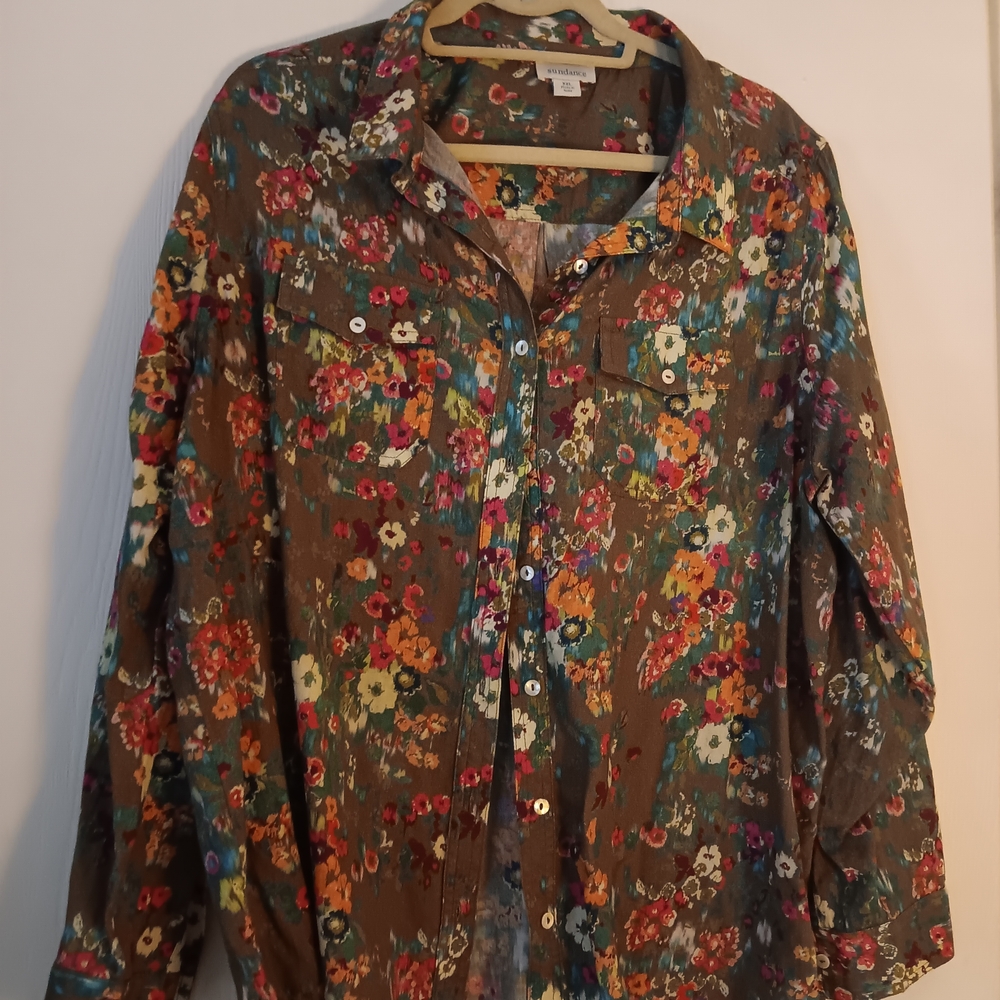 Floral Button-Up Blouse